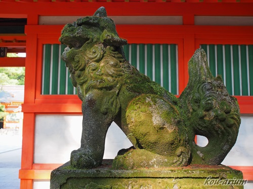 筑前國一之宮 住吉神社 神門前の狛犬