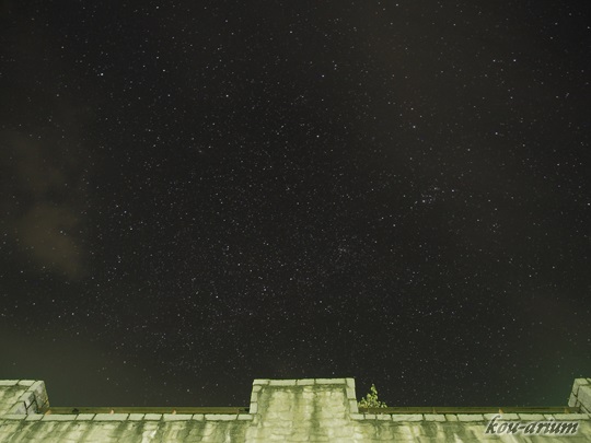 笛吹川フルーツ公園で撮った星空