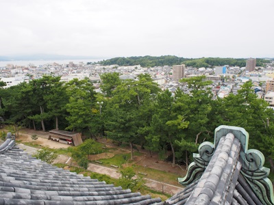 松江城天守閣からの眺め
